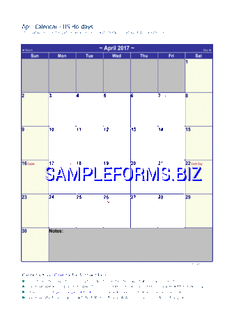 April 2017 Calendar 3 docx pdf free